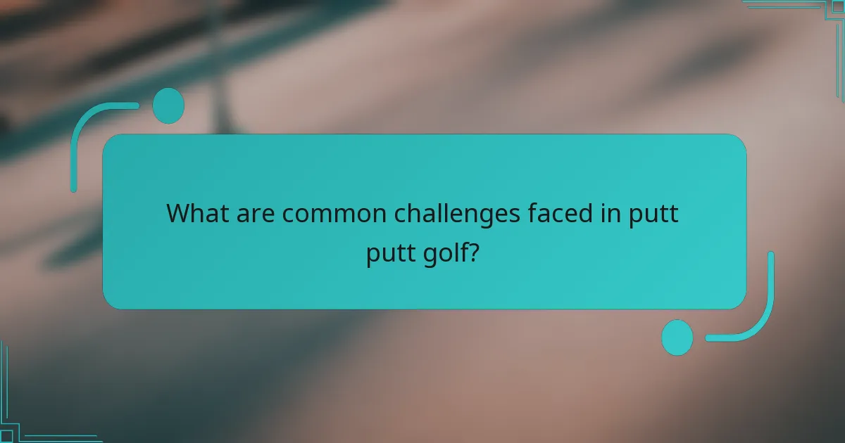 What are common challenges faced in putt putt golf?
